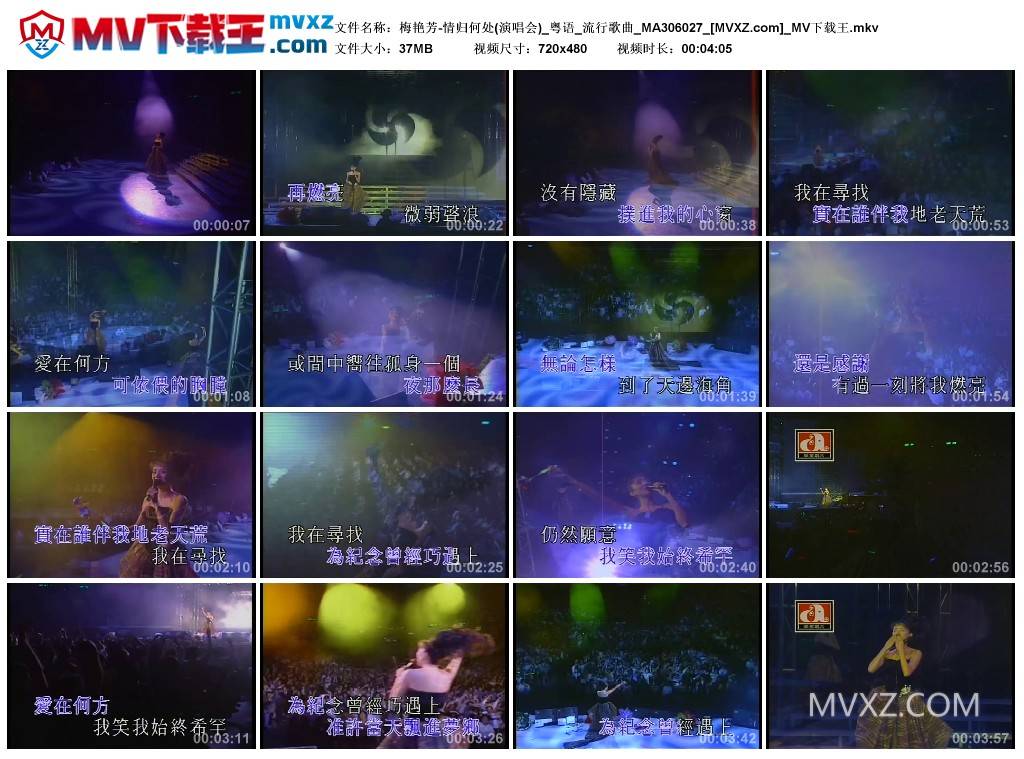 梅艳芳-情归何处(演唱会)_粤语_流行歌曲_MA306027